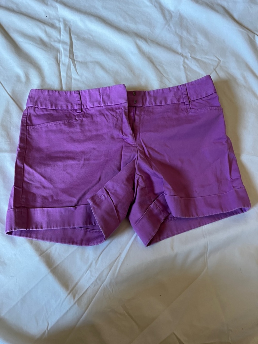 Express Bright Purple Cuffed Shorts